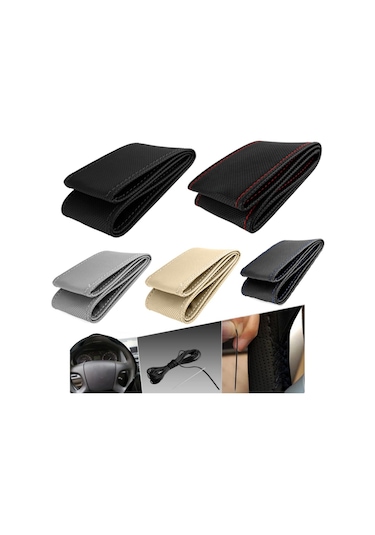 Otokılıfcı Sarmalı Dikmeli Noktalı Model Deri Direksiyon Kılıfı