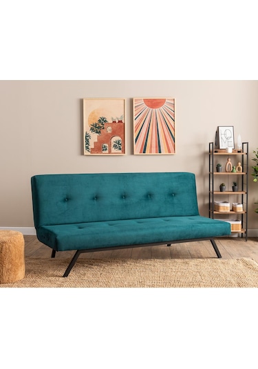 Pafu Zola Üçlü Yataklı Koltuk - Soho Petrol Petrol Yeşili