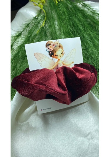 Bride Düğün Kına Nişan Doğum Günü Hedeliği Kadife / Saten Saç Lastiği Bordo