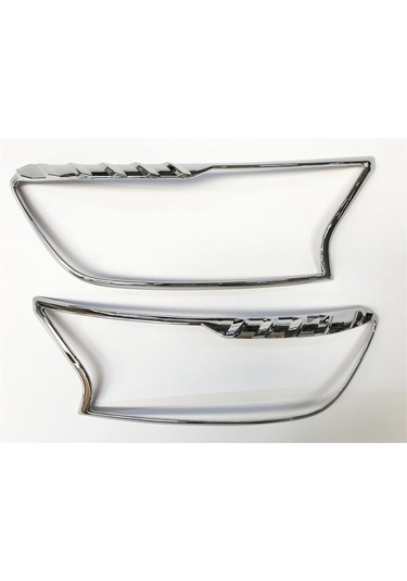 Ford Ranger 2015 Sonrası Far Çerçevesi Kaplama Nikelaj 2 Parça