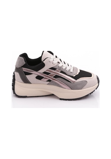 Dgn 83147 Kadin Sneaker Ayakkabi Buz Siyah
