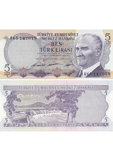 6. Emisyon 1. Tertip 5 Tl Çil