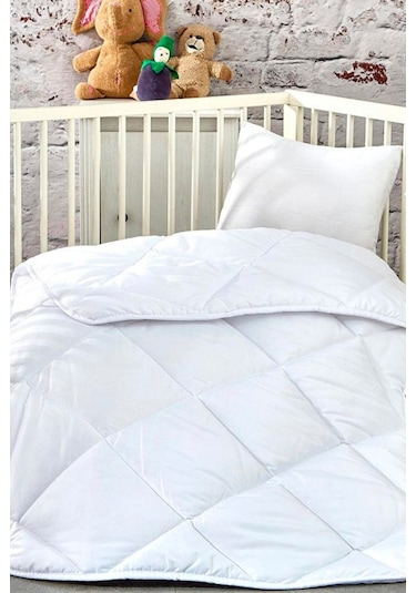 Bebek Yorgan Seti Bebe Yorganı 100x150 Cm + Bebe Yastığı