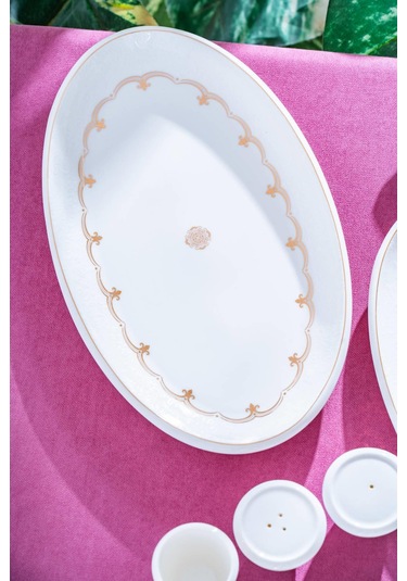 Paradise 12 Kişilik 54 Parça Porselen Yemek Takımı Beyaz