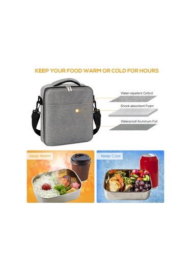 Konesam 8l Dış Mekan Sıcaklık Saklama Çantası - Oxford Kumaş + Köpük + Aluminyum Folyo, Mavi Lacivert Mavi