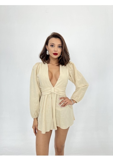 Ahes Shopping 6528 Tulum Elbise-taş Altın