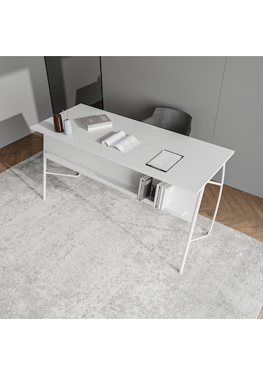 Lagomood Ella Ofis Masa Takımı 150 Cm Beyaz