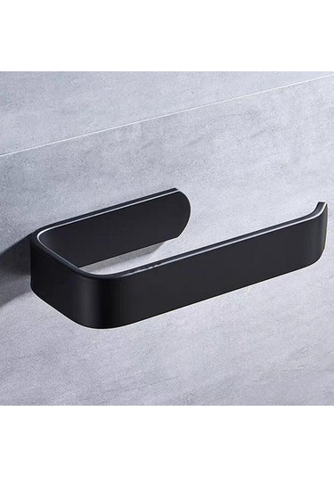 17 Cm Tuvalet Kağıdı Tutucu Doku Raf Duvara Monte Banyo Mutfak Rulo Tutucu Kağıt Doku Raf Kanca Modern Siyah Askı Taşınabilir Tuvalet Kağıdı Sahipleri Ahşap