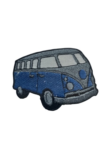 Aplike Ütü İle Yapışan Otobüs Mavi - Gri Arma 4x2 Cm Diğer