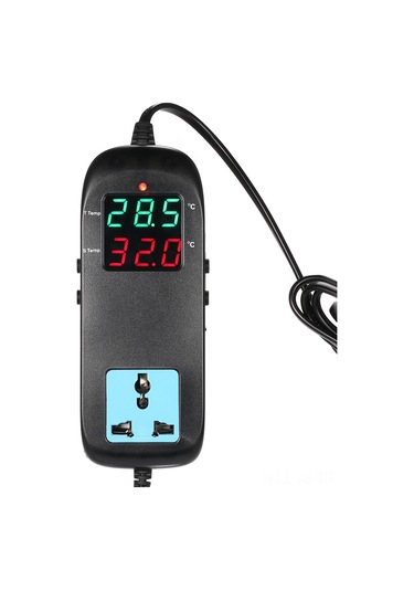 Jeemson Mh2000 Dijital Sıcaklık Kontrol Cihazı 90-250v 10a, Isıtma/soğutma Kontrolü, Bahçe/su Deposu/su Akvaryumu Uygulamaları İçin, 0.1 C Hassasiyetli, Sıcaklık Aralığı -40 C/+120 C