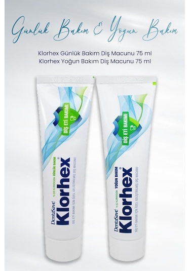 DentaSave Klorhex Yoğun Bakım + Günlük Bakım Diş Macunu 2 x 75 ML