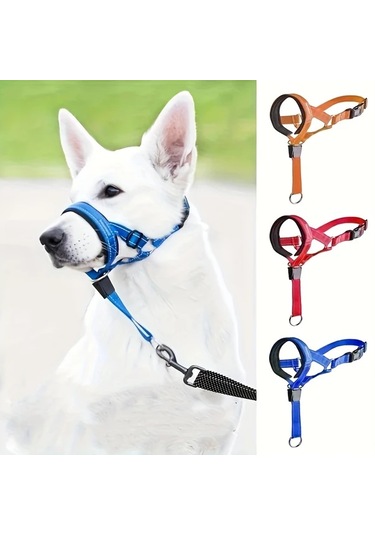 Elmpaly Kırmızı Xl Rahat Köpek Başlığı, Ayarlanabilir Tasmalı Antrenman Yürüyüş Yeleği