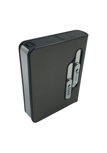 Usb Şarjlı Izgaralı Sigara Çıkaran Çakmaklı Tabaka