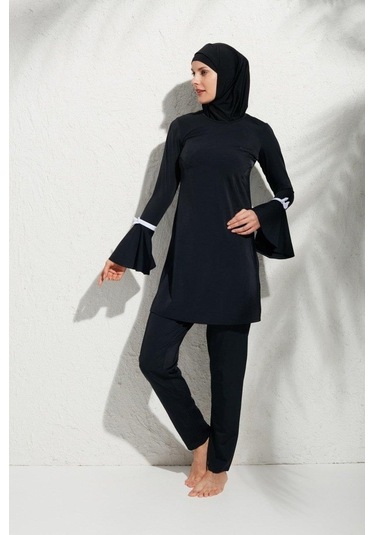 Pierre Cardin 191934 Uzunkollu Kolu Volanlı Tesettür Mayo