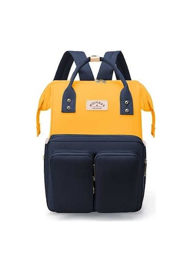 Novahub Anne Bebek Sırt Çantası - Dinazor Desenli, Geniş Kapasiteli, Şeker Renk, Hamileler İçin Moda Çanta Altın