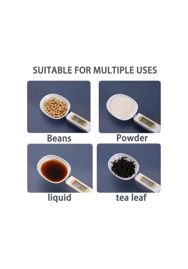 Wondernest Dijital Tartı Kaşık Mutfak Ölçüm Lcd Beyaz Ayarlanabilir 1 Adet Beyaz