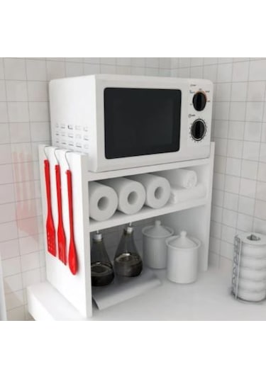 Mutfak Tezgah Üstü Mikrodalga Fırın Raf Dolap Düzenleyici