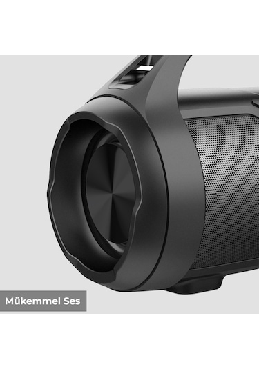 Lecoo DS154 30W Kablosuz Bluetooth 5.0 RGB Aydınlatmalı TWS Stereo Boombox Taşınabilir Hoparlör