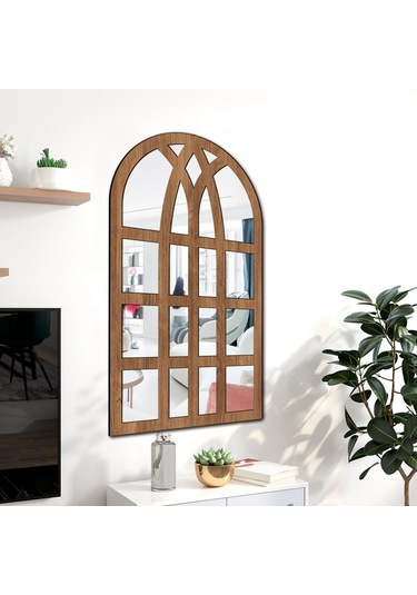 Suntek Kemerli Bölmesi Ayna Duvara Monte Dekoratif Akrilik Camı Kahverengi