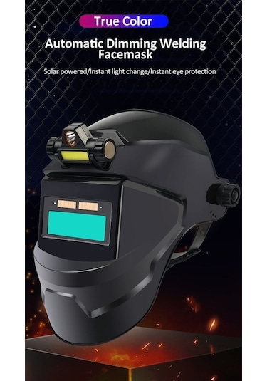 Motion003 Otomatik Led Kaynak Kaskı Kararan Işık İle Hallow Güneş Geevorks Enerjili E24883-1 Ud