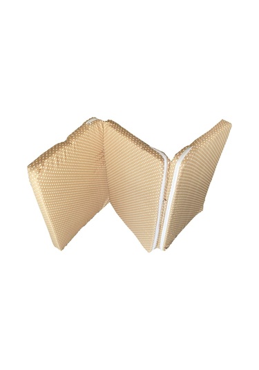 Katlanır Çocuk Yatağı Sünger Yatak Çocuk Oyun Minderi 60x120-4 Cm Kahverengi Puantiyeli