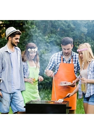 Trendooze Cloud011 Gümüş Barbekü Alet Seti 25,4 Ayar Paslanmaz Çelik Katlanır Çatal Forku Gümüş