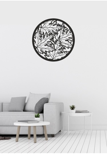 Çınar Ağacı Yaprak Desenli Dekoratif Metal Duvar Süsü