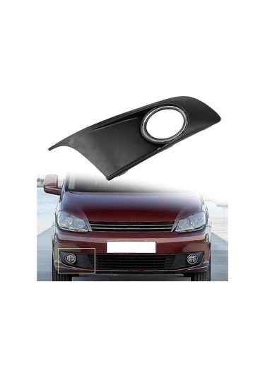 Flybuy Touran Caddy 2010-2015 İçin Ön Tampon Sağ Sis Farı Izgarası Abs, Siyah-gümüş