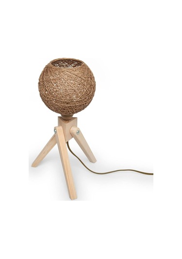 Tek-iş Abajur Masa Lambası Tripod Ahşap A-3102