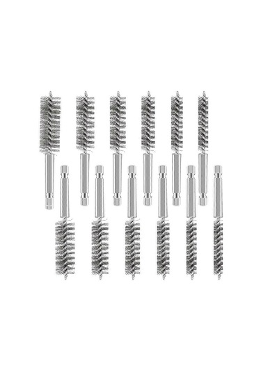 12 Parça Paslanmaz Çelik Delme Fırçaları, Bükülmüş Tel Matkap Fırçaları, Golf Sopa Başlığı Hortum Fırçası, Elektrikli Delme İçin - Kaiyi