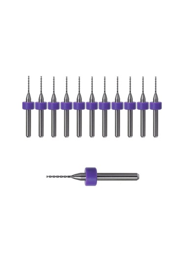 Koodmax 10 Adet 3D Yazıcı Micro Cnc Matkap Ucu Çelik Set Karbür 1.0MM
