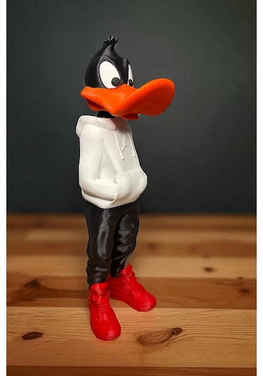 3dbaskı 26 C M Daffy Duck Figürü, Looney Tunes Figür, Çizgi Film Figürü Space Jam - Daffy Duck