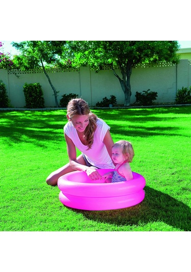 Bestway 51061, Desenli Zemin Şişme Bebek Havuzu ve Plaj Topu