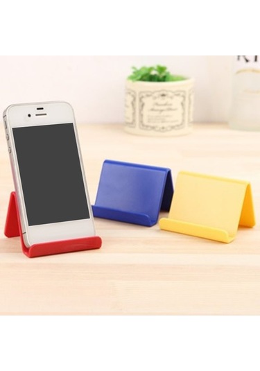 Adet Evrensel Plastik Telefon Tutucu Standı Tabanı Iphone İçin Samsung İçin Xiaomi Akıllı Telefon İçin Şeker Renk Telefon Braketi -