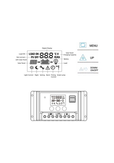 Yaozixa Güneş Enerjisi Kontrolörü 12.6v 10a - Lcd Ekranlı Lityum Pil Şarj/dişarj Yöneticisi Güneş Panelleri İçin