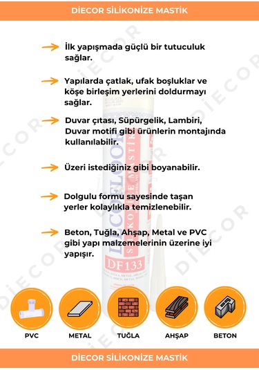 Silikon Tabancası + 500g Silikonize Mastik Montaj Ve Onarım Kiti