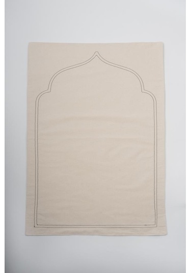 Seccade Naturel Düz Ham Keten Yumuşak Iç Dolgulu 70x115 Sade Ç1 Bej