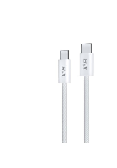 Blueo Braided PD 60W Ultra Hızlı Şarj V Data Kablosu Beyaz