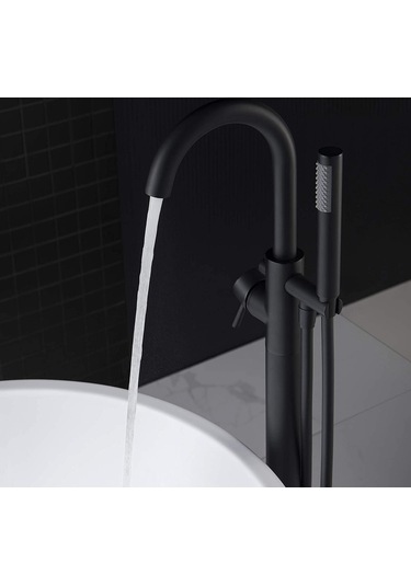 Fause Ayaklı Yerden Küvet Bataryası Adonis Siyah Kkb105-B Siyah