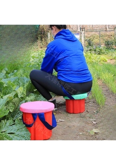 Flybuy Yastık Wn Tabure Suntek Sandalye, Canlı Kırmızı Kalça Giyilebilir Çok Bosphorusboutique Bahçe Açık Mf Çok Renkli