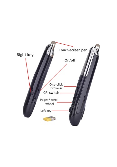 Geeroyoo Pr-08 Kablosuz Dokunmatik Kalem - 1600dpı, Web Gezinti Ve Sunum İçin Ergonomik Tasarım 001