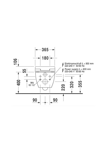 Duravit - Happy D.2 Asma Klozet + Sensowash Akıllı Klozet Kapağı - 25505900a1- Diğer