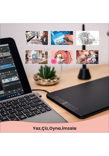 Veikk VK640 6 x 4" 6 Kısayol Tuşlu Grafik Tablet + Kalem