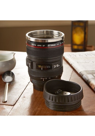 Objektif Görünümlü Lens Kupa Çelik Kahve Çay Termos Mug Bardak (469685602)