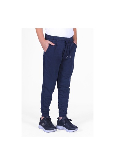 Fyk Kids 2 Li Düz Erkek Çocuk Eşofman Altı Gri - Lacivert