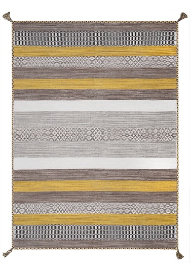 My Home Halı Trb-04 Sarı İskandinav El Dokuma Kilim Sarı