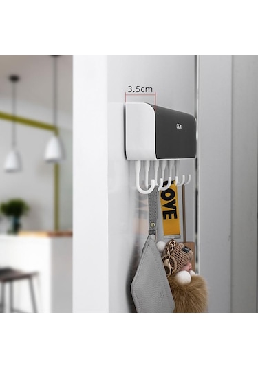 Siyah Mengnı Yeni Depolama Rafı Kancalı Çok Fonksiyonlu Depolama Rafı Yumruksuz Organizatör Bölmeli Banyo Aksesuarları Setleri Siyah