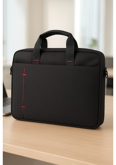 Laptop Çantası 15.6 İnç Su Geçirmez, Şık Ve Hafif Ofis & Günlük Kullanım İçin 8683255013913 Siyah - Kırmızı
