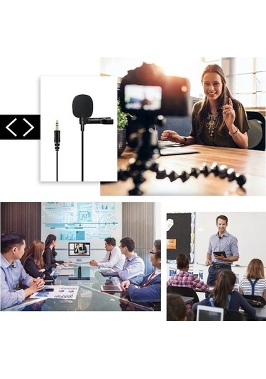 Didadodo Bosphorusboutique Siyah Rode Mikrofonu Kamera İçin Kablosuz, 1.5m Profesyonel Ses Kayıt Kamera Dostu