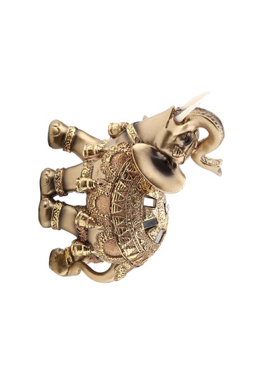 Kangvka Büyük Boy Altın Feng Shui Fil Heykeli - Şans Ve Servet Getiren Resin Dekoratif Sanat Eseri Hediye